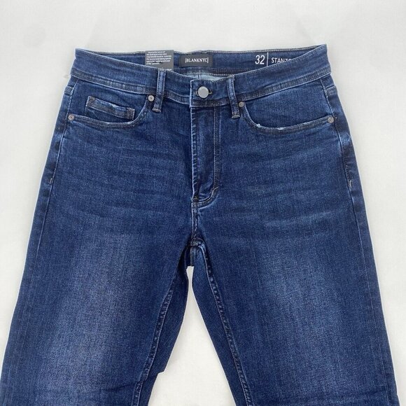 Blank NYC Stanton Straight Fit Medium Wash Blue Mens Size 32x32 Denim Jeans - Picture 4 of 12
